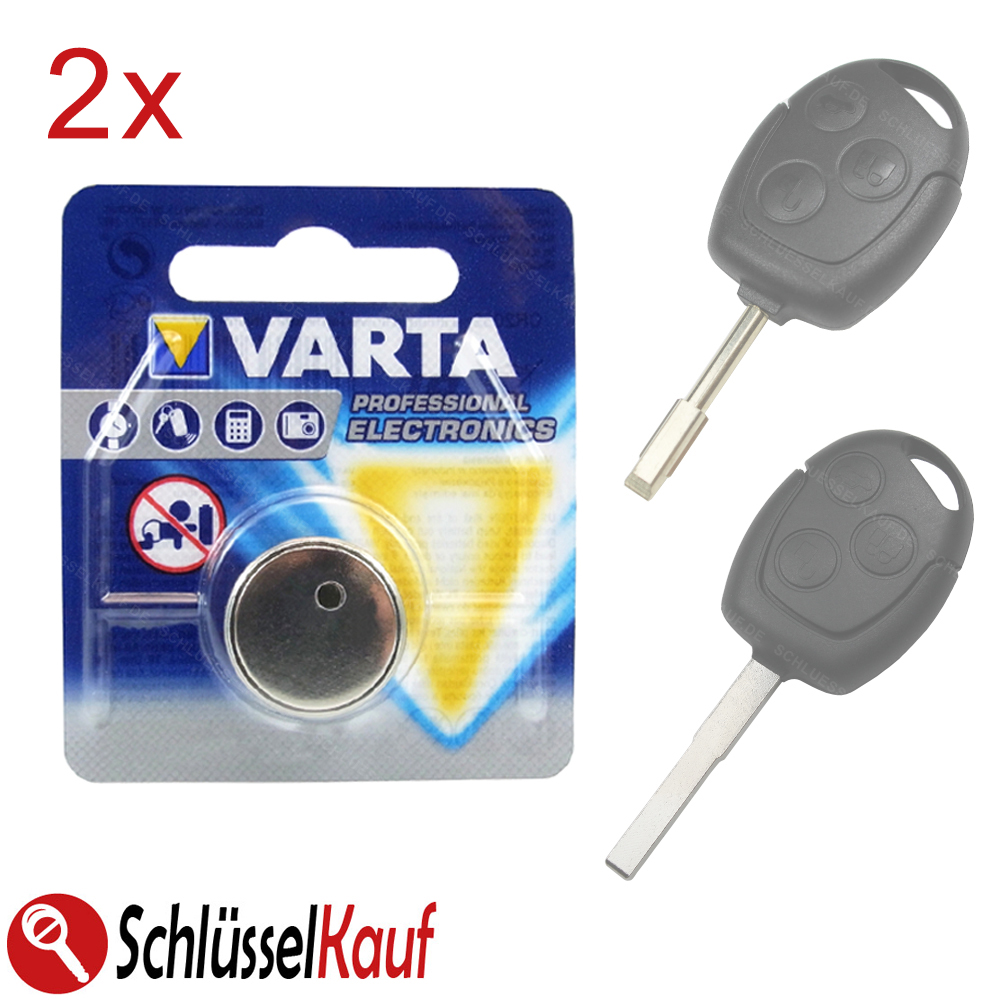 2x VARTA Auto Schlüssel Batterie passend für Ford Fiesta Focus